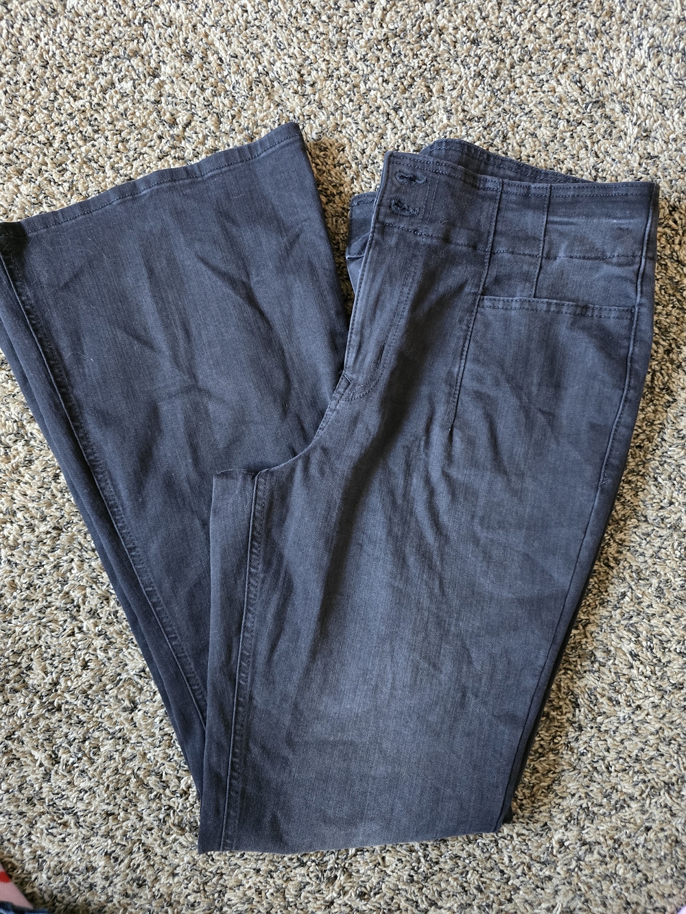 Maurices Dark Gray Wide-Leg Flare Jeans - Picture 5 of 7